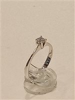 Anello L'Orafo Artigiano Donna solitario in Oro bianco Diamante 0.20 Ct SOLITARIO020 - SOLITARIO020